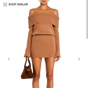 SEROYA Greta Sweater Dress Camel